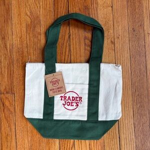 Trader Joe's Green Mini Canvas Tote Bag